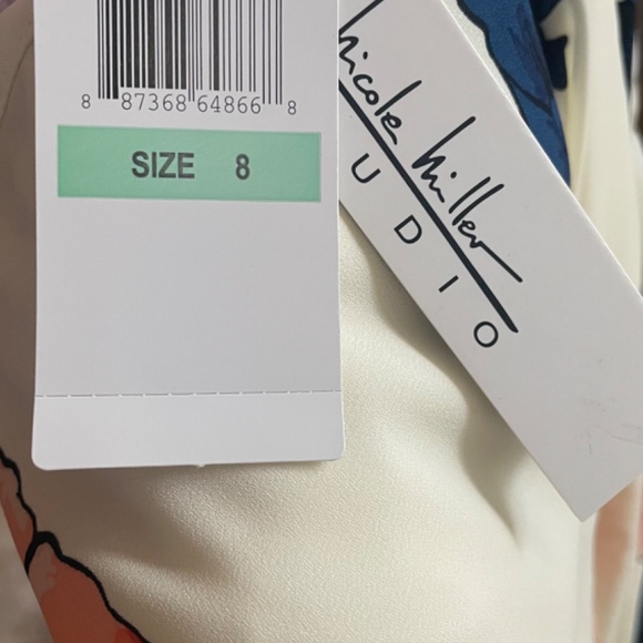 Nicole Miller Studio Ivory Multi Floral Maxi Dress - Picture 3 of 4